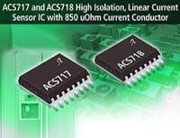 High Isolation, Linear Current Sensor with 850 &micro;&Omega; Current Conductor