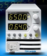 600W Programmable Power Supplies Deliver up to 650Vdc