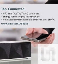 NFC Interface Tag IC Incorporates Energy Harvesting