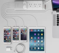 Four AC Outlets and Four USB Ports in One Power Strip