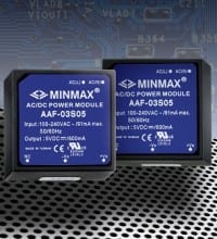 3-W 1” x 1” x 0.64” PCB-Mount AC-DC Power