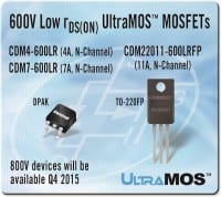 600-Volt UltraMOS MOSFETs Exceed Expectations