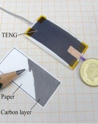 Cardboard, Tape, and a Pencil make Triboelectric Nanogenerator