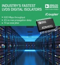 600Mbps LVDS Digital Isolators for Industrial Systems