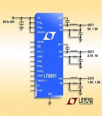 Triple-Output DC-DC Operates from 3V to 42V Inputs