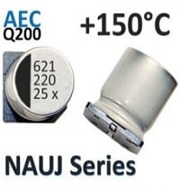 +150 C Surface-Mount Aluminum Electrolytic Capacitors