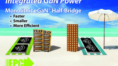 Monolithic Gallium Nitride Power Transistor Half Bridge