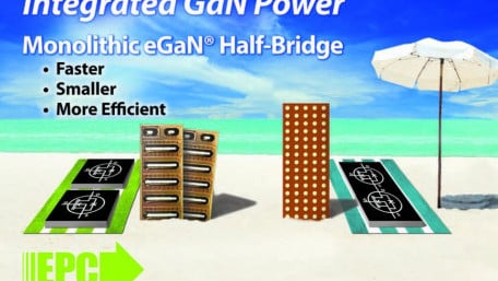 Monolithic Gallium Nitride Power Transistor Half Bridge