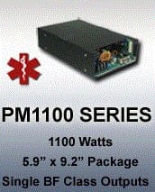 BF-Rated 1100W Medical AC-DC Power Supply