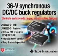 36-V Regulators enable Low EMI and Deep Drop-out Conditions