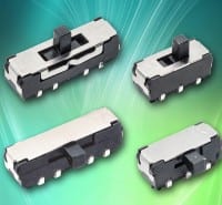 DP3T Vertically-Actuated On-On-Momentary Slide Switches