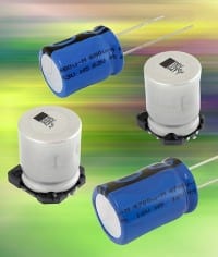 Aluminum Capacitors Feature Vibration Resistance to 50g