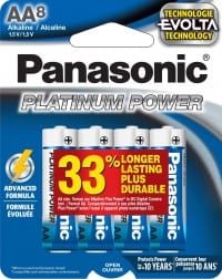 Panasonic Platinum Boosts Alkaline Battery Power