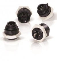 Compact Power Connector with Hex Nut