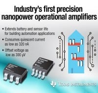 Precision Nanopower Op Amps Maximize Battery Life