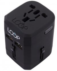 1.4kW World Adapter with Dual USB Charging Ports