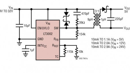 36V 10W No-Opto Isolated Flyback Converter