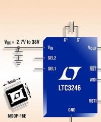2.7V to 38V/500mA Low Noise Buck-Boost Charge Pump