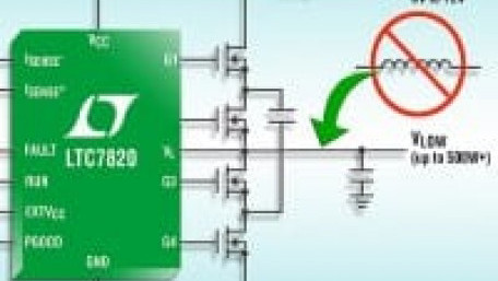72V Fixed-Ratio DC-DC Controller Eliminates Power Inductor
