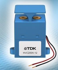 High-Voltage Contactors Handle 200A Continuous Current