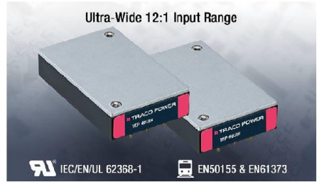 40 and 60 Watt DC/DC Converters with Ultra-Wide 12:1 Input Range
