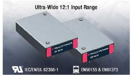 40 and 60 Watt DC/DC Converters with Ultra-Wide 12:1 Input Range