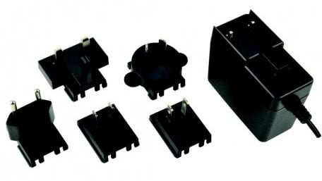 Level VI Compliant AC-DC Power Supplies Feature Interchangeable Input Blades for Global Use