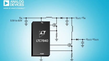 60V, Dual, 2-Phase Boost Controller Can Regulate Beyond 200V