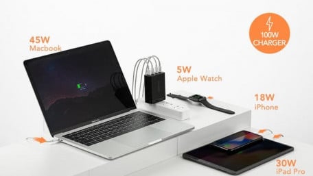 GaN Chip Enables Smallest 100W and 65W 4-Port Chargers