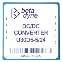 Beta Dyne Announces U30 Dual DC/DC Converter