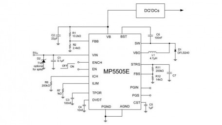 7V, 4A, High-Efficiency, Energy Storage and Management Unit