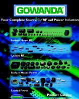 Gowanda Electronics Offers New Product Catalogue
