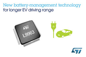 STMicro Reveals New Electric Vehicle Energy Management Product