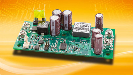 Fanless Industrial 160W DC-DC with 6- to 36-Vdc Input