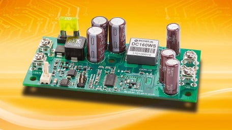 Fanless Industrial 160W DC-DC with 6- to 36-Vdc Input