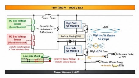 Sensor Placement Errors in High-Voltage Systems That Distort Measurements