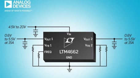 Dual 15A or Single 30A Regulator with Stacked Inductor