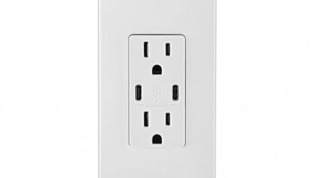 Dual Type-C with Power Delivery USB Charger Receptacle