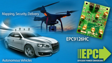 GaN FETs Drive 150-Amp LiDAR Dev Board and Deliver 5-nsec. Pulses