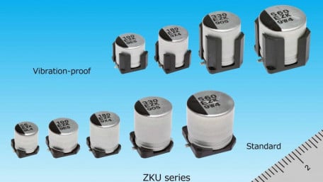High Capacitance Conductive Polymer Hybrid Aluminum Electrolytic Capacitors