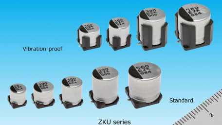 High Capacitance Conductive Polymer Hybrid Aluminum Electrolytic Capacitors