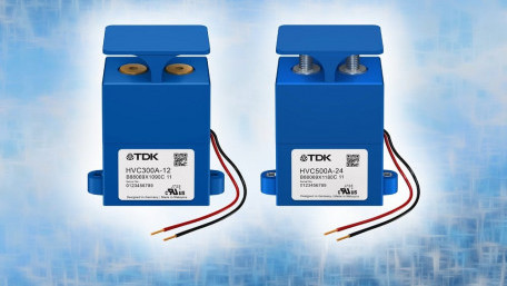 High-voltage Contactors Handle up to 900Vdc and 500A