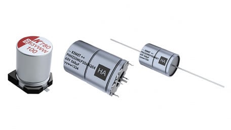 Kemet Unveils Three Series of Hybrid Aluminum Polymer Capacitors