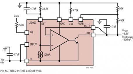 –20V, 200mA Negative Linear Regulator with Ultralow Noise and Ultrahigh PSRR
