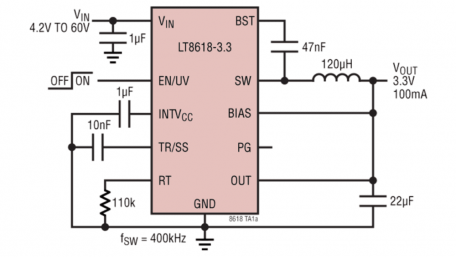 60V/100mA Synchronous Buck DC-DC Converter