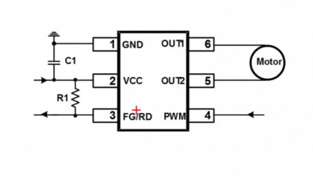 18V, 2A, Single-Phase, BLDC Motor Driver with Integrated Hall Sensor