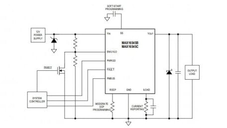 Protection IC for 12V Bus with an Integrated MOSFET and Lossless Current Sensing