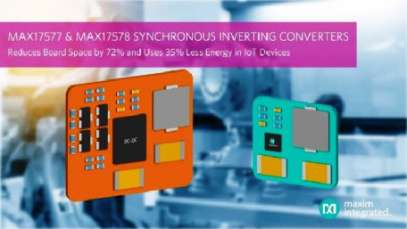 Maxim Integrated’s Synchronous DC-DC Inverting Converters Reduce Component Count by Half 