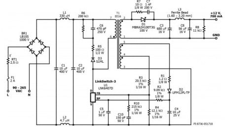 90- to 265-Vac Input 8.4W AC-DC Reference Design Meets ErP Regulations