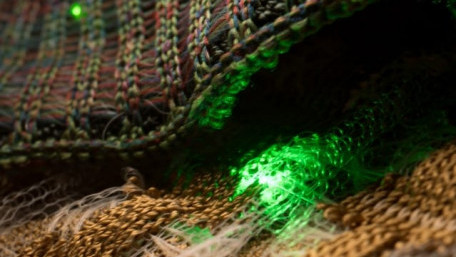 Putting Optoelectronic Diodes into Fibers and Weaving Them into Washable Fabrics